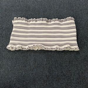 Striped tube top bathing suit